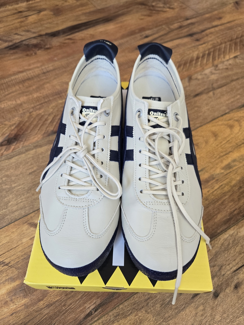 Onitsuka Tiger by Asics Women’s White & Navy Mexico 66 Style Sneakers